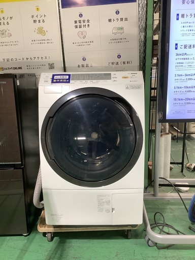 安心の6ヶ月保証付き！！ Panasonic ドラム式洗濯乾燥機 10.0kg NA-VX3900L 2018年製 パネル右側面歪み有り