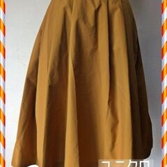 〇良品〇【UNIQLO】フレアスカート　マスタードカラー　＃S