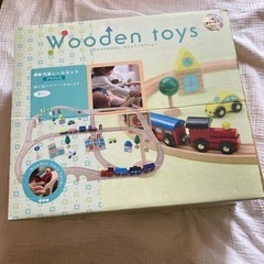 wooden toys 汽車レールセット アドバンス