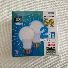 OHM LED電球　昼白色　60形相当　1個のみ