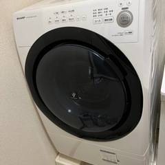 【ネット決済・配送可】SHARP ドラム式洗濯機+冷蔵庫