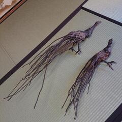 大正レトロ/明治レトロ/昭和レトロ /希少価値】天然木製品置物 孔雀
