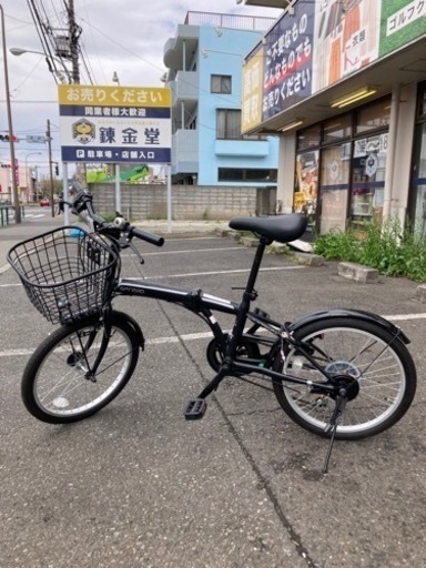 ◼️【中古品】DCMホーマック 折り畳み自転車 6段階切り替え付き サイクリング 自転車
