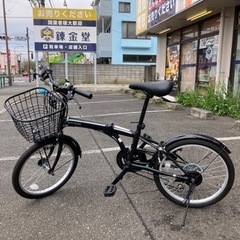 ◼️【中古品】DCMホーマック 折り畳み自転車 6段階切り替え付...