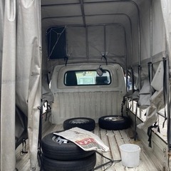 ミニキャブ幌　強引に、ハイゼットにも、つきます