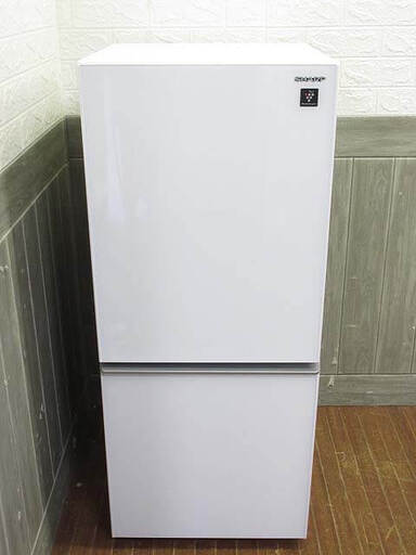 ss4911　シャープ　冷凍冷蔵庫　SJ-GD14F-W　137L　クリアホワイト　SHARP　2ドア　冷蔵庫　冷凍庫　白　つけかえどっちもドア　幅48cm　プラズマクラスター　耐熱トップテーブル　ガラスドア