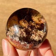 ガーデンクォーツ 丸玉 スフィア クォーツインクォーツ クリスタル 風