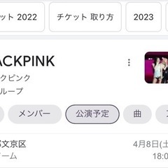 black pink チケット2枚