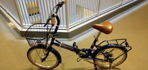 折りたたみ自転車 20インチ 6段階ギア ダークブルー
