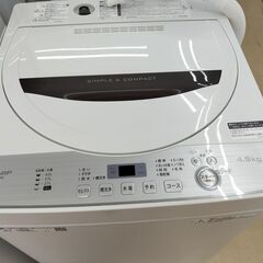 SHARP 4．5K洗濯機 ES-GE4C 2019年製 IK-158