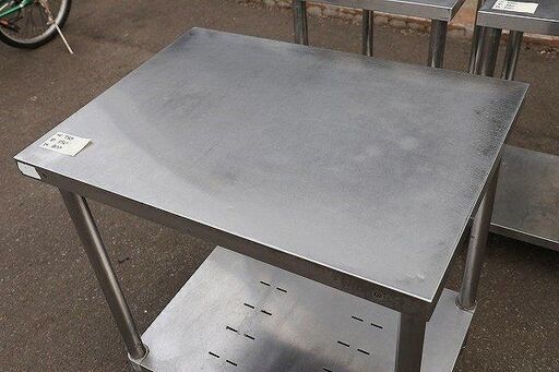 【苫小牧バナナ】厨房 ステンレス 作業台 テーブル W750×D550×H800 メーカー不明 現品限り♪