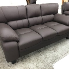 本革 革張りソファ 3人掛けソファ 背もたれ脱着式 試作処分品 新品 展示品