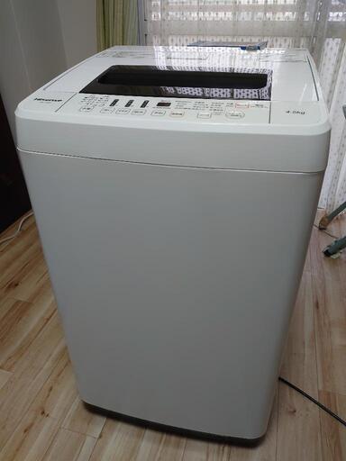 ハイセンス 2019年製 洗濯機 4.5kg 洗濯槽分解洗浄済 HW-T45C  最短10分洗濯