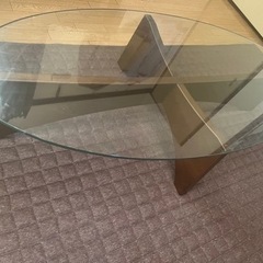 ガラス　ローテーブル　