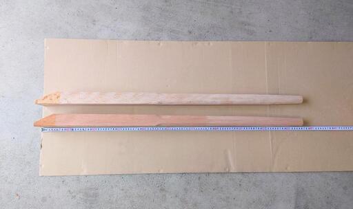新品！樫　木製バール　テコ棒！1本の値段です。