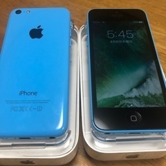 【中古品・美品】iPhone5c 16GB Blue  Soft...