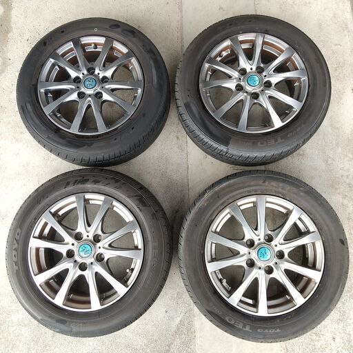 タイヤ　アルミホイール　4本セット　185/65R15 　　5H114.3（PCD114.3の5穴） TOYO TEO plus