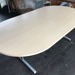 会議 ミーティング 大型テーブル 木目 W 2100 D 1100 H 700