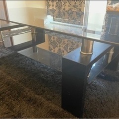 2段ガラス ローテーブル