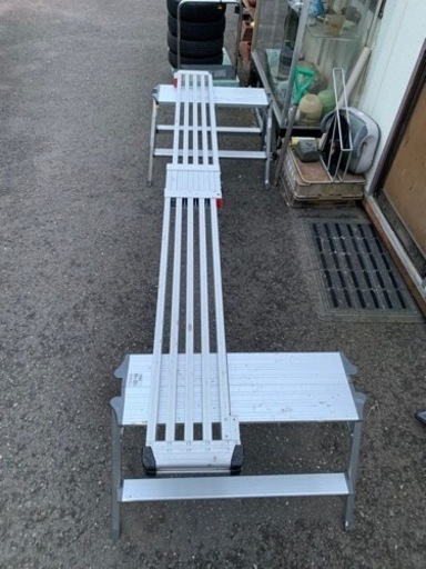 【引き取り限定】スーパーアルミ踏み台 スライドステージ セット 引き取り限定】スーパーアルミ踏み台 スライドステージ セット