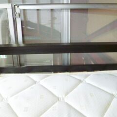 シングルベッド マットレス付き 幅100.5×奥行204×高さ65cm 木製フレーム 寝具 家具 ベット 苫小牧西店