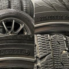 【TOYO winter TRANPATH TX 215/65R16】スタッドレス【A-TECH SCHNEIDER 16インチ 6.5J5HPCD114.3+38】バリ溝 アルファード等　(VTF721)クレジットカード QRコード決済可能