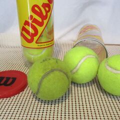 中古　テニスボール６個　物置整理品　直接引き取り限定