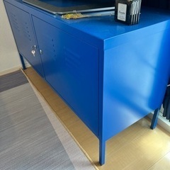 値下げ【美品】キャビネット　テレビ台　ブルー　IKEA