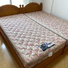 シングルベッド　【フランスベッドのマットレス付】