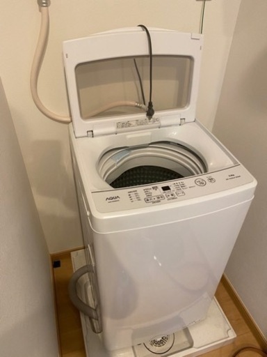 使用期間1年｜AQUA 全自動洗濯機 AQW-S5MBK(W) 白