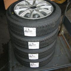 【取付対応】155/65R14 ブリジストン 新品タイヤ&中古ア...