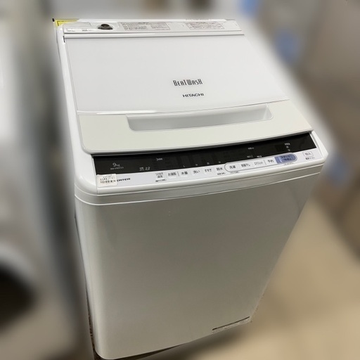J2335 良品 日立 HITACHI BW-V90CE 9kg洗濯機 ビートウォッシュ 2018年製 動作確認 クリーニング済み