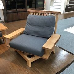 新品・未使用・未開封　和風モダン な ワイドサイズ ３人掛けソファ 趣きのある無垢材 脱着式 背 クッション 浮造り リビングソファ