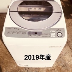 シャープ SHARP ES-GV8D-S 全自動洗濯機 8.0kg