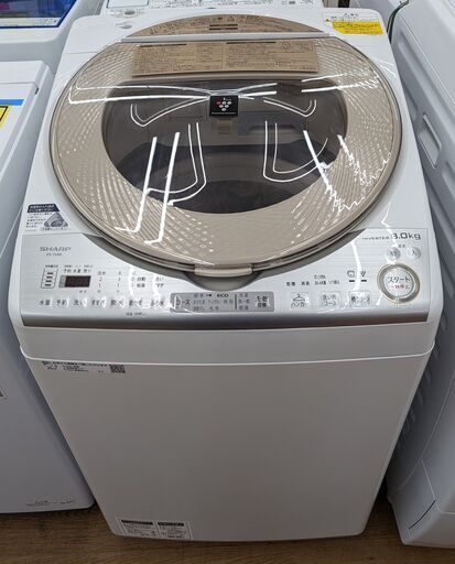 SHARP 8kg洗濯機 ES-TX8B 2018年製　ag-ad149
