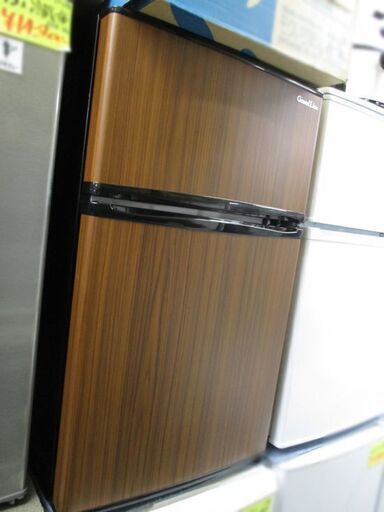 A-Stage 90L 冷蔵庫 2ドア AR-90L02DB ブラウン 木目調 2018年製 コンパクト 札幌市 中央区