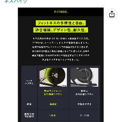 fit box スピンバイク　美品