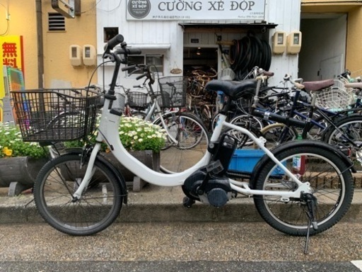 　電動自転車　パナソニック　２０インチ　充電器　付き　16ah 5点　白　配達可能
