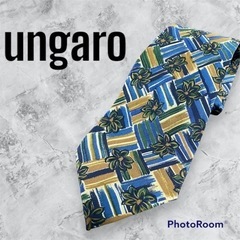 美品 ungaro アンガロ ネクタイ 総柄 イタリア製