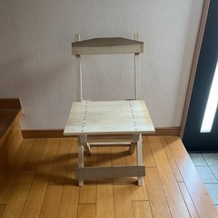 ゼロ円お引き取り🤝折り畳み木製椅子☘️2点まとめて