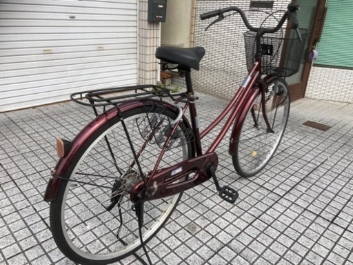 27インチ自転車】変速なし 前カゴ、鍵新品❗️スペアキーあり 若林
