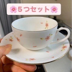 【4/17処分予定】桜のティーセット　5つ　花柄