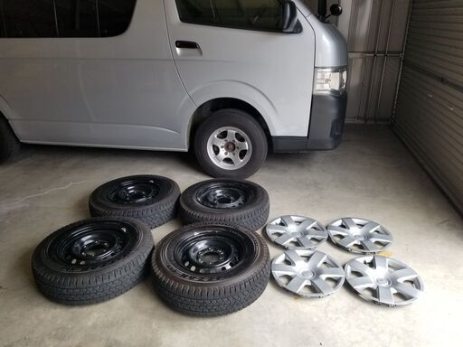 ☆ハイエース用 格安中古ブリザック 195/80R15 107/105LT ホイール付き