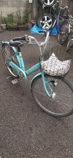 自転車水色