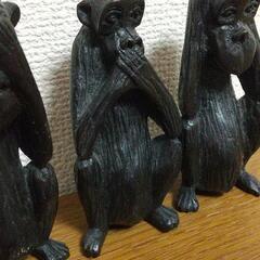 三猿の置物(木製)