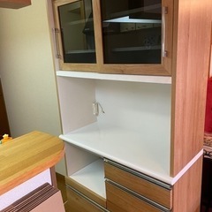ロビン／90キッチンボード　オーク 食器棚 