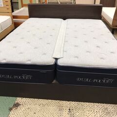 【愛品館八千代店】ニトリ　クイーンベッド　デュアルポケット