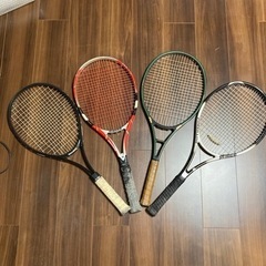[無料］テニスラケット4本セット