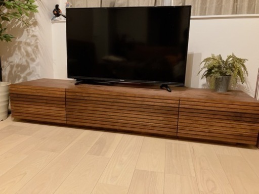 【大川家具・自然工房】無垢材テレビ台_風雅ウォールナット(定価159,000円)