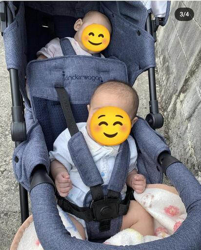 商談中 双子 年子 縦型 ベビーカー
